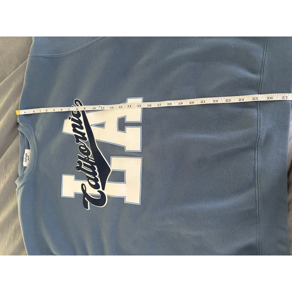 Women's Refuge Blue California LA Graphic Sweatshirt Size L - Picture 5 of 5